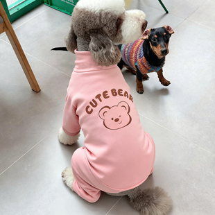 印花小熊狗狗四脚衣 BEAR 巨贵秋冬日常居家 THE