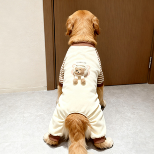 撞色狗狗四脚衣大型犬金毛萨摩耶拉布拉多 BEAR 宠物秋冬 CUTE