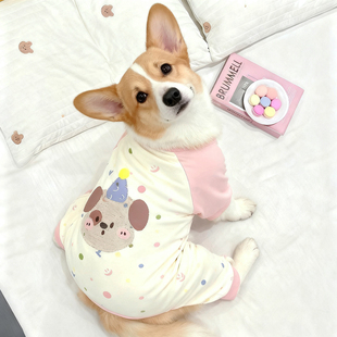 宠物秋冬卡通可爱舒适保暖狗狗四脚衣中型犬柯基柴犬法斗巴哥