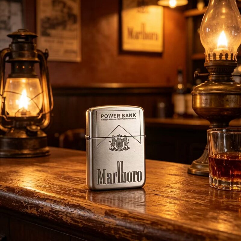 Zippo 万宝路1941Marlboro复刻经典标语复镀银机防风煤油打火机