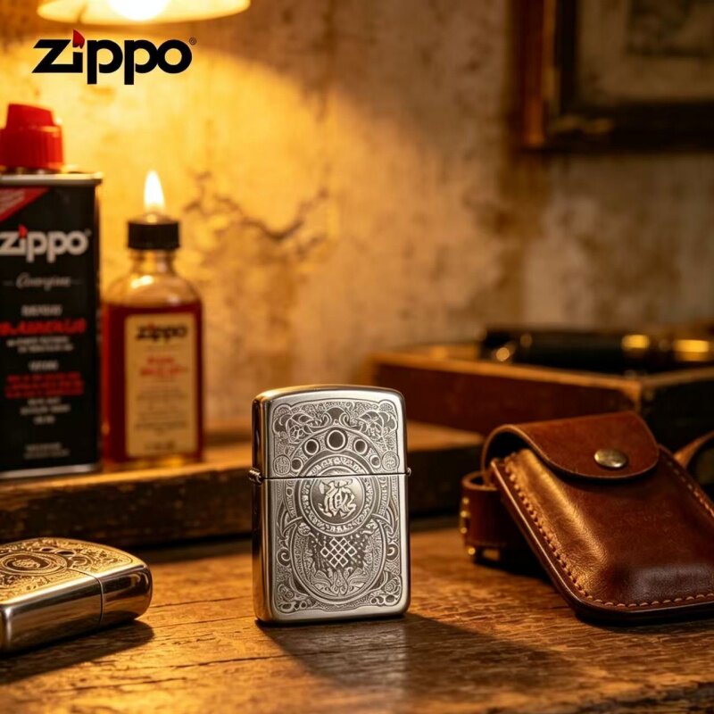 正品Zippo1941复刻镀银招财进宝国风复古防风煤油打火机男士礼物