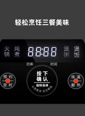 陶瓷电火锅家用锅巴锅全自动煲汤家庭多人专用分体式新款插电砂锅