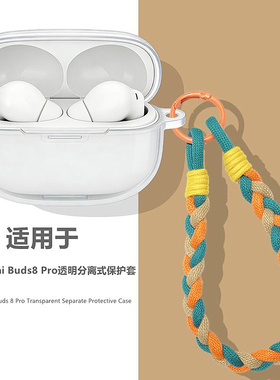 RedmiBuds8Pro透明保护套适用小米Redmi Buds8 Pro蓝牙耳机保护壳红米Buds8Pro充电仓套防摔防刮男女硅胶软壳