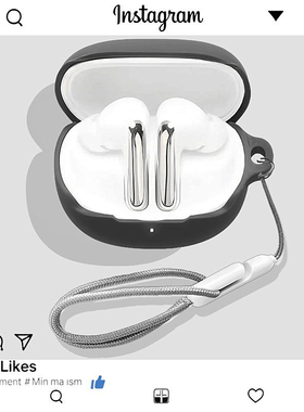 适用QCY MeloBuds N60主动降噪蓝牙耳机保护壳QCY MeloBuds N60耳机壳简约纯色个性QCY N60创意硅胶软壳