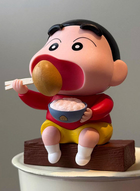代发吃马铃薯的小新炫土豆卡通桌面摆件可爱卡通摆件生日礼物装饰