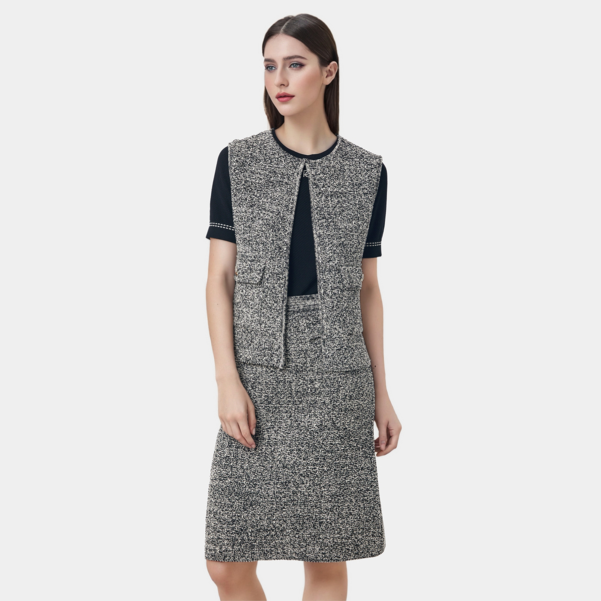 OHD&ONE小香风外搭马甲开衫上衣