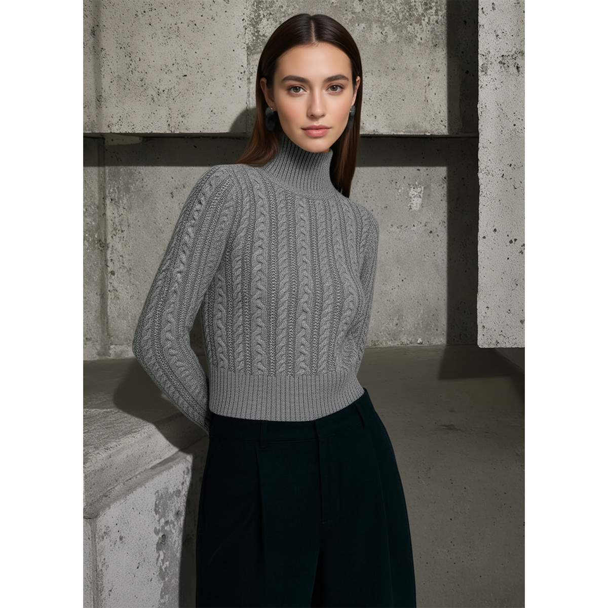 OHD&ONE织金羊毛混纺厚款毛针织