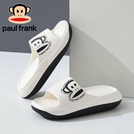 Paul Frank/大嘴猴拖鞋女夏季踩屎感厚底情侣款ins居家外穿凉拖鞋