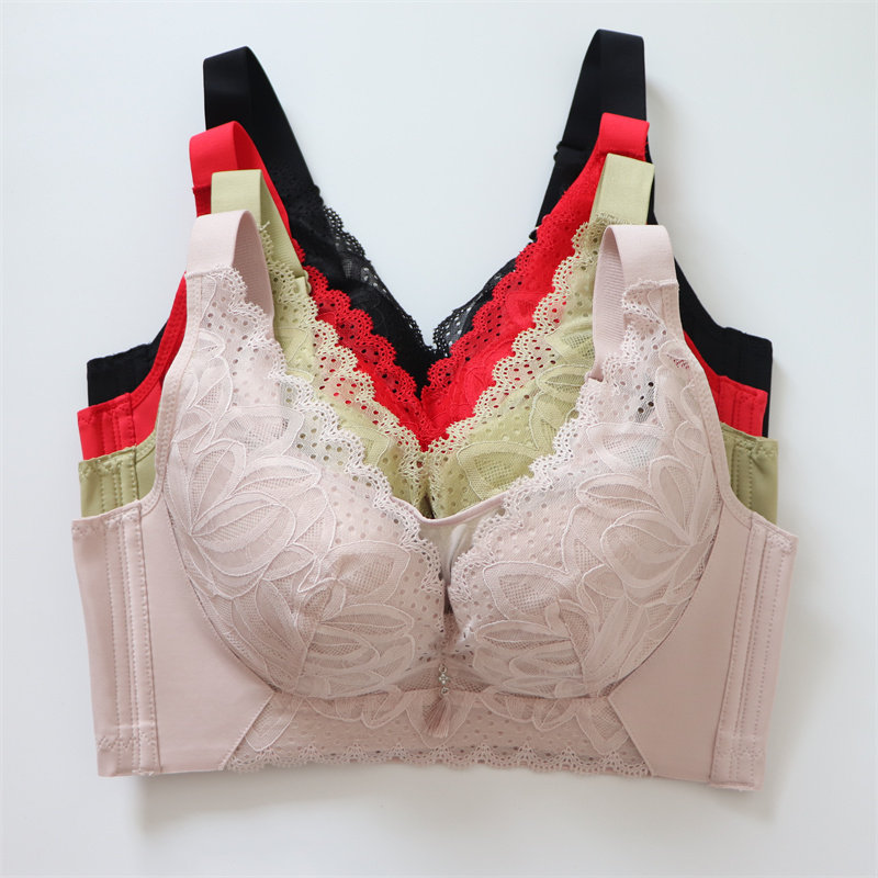 天姿芳新款8813大码内衣c杯无钢圈显小聚拢收副乳调整型抹胸文胸