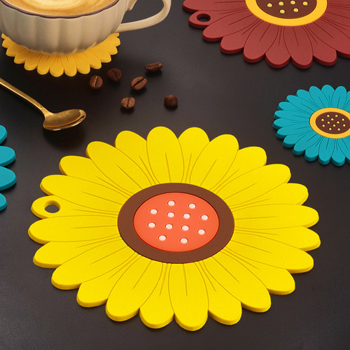 向日葵隔热垫餐桌垫家用防滑防烫防水餐垫厨房碗盘垫子茶垫水杯垫