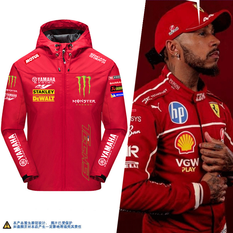法拉利F1方程式赛车服周冠款衣服休闲外套窝法队服男士薄款冲锋衣
