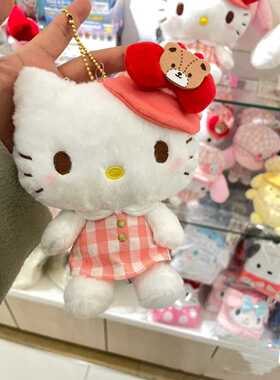 日本正版凯蒂猫公仔毛绒包挂件