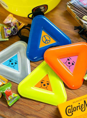 新款PEACE SPORTS×BLUE LUG胖三角反光牌 骑行安全 随身可爱挂饰