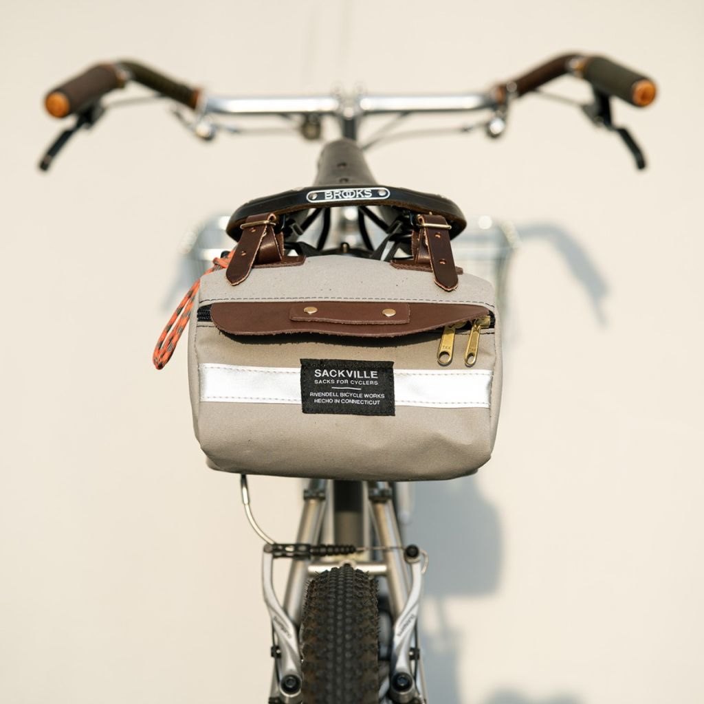 rivendell 自行车手工车头包 马鞍包 小布通用耐用防水打蜡车把包