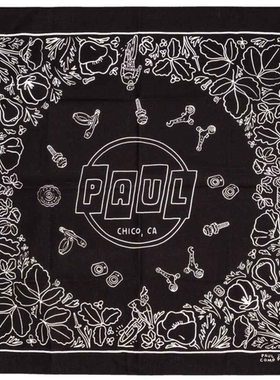 *PAUL* chris mcnally bandana自行车骑行头巾 黑色55*55cm