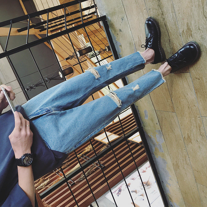 Jeans pour adolescent pieds Slim pour été - Ref 1468170 Image 1