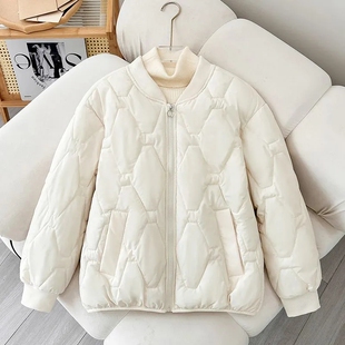 秋冬2025新款外套女棉衣短款宽松棉服韩版棒球服妈妈轻薄小棉袄