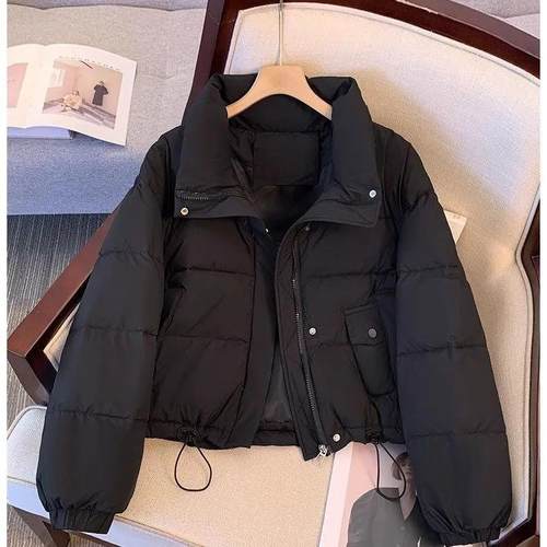 2024冬季大码胖mm高级感短款设计感棉衣外套面包服羽绒棉服女上衣