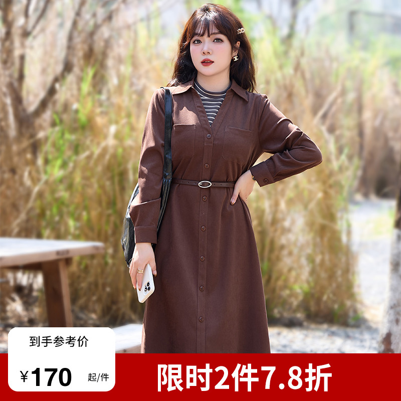 早春新款磨毛绮娑连衣裙