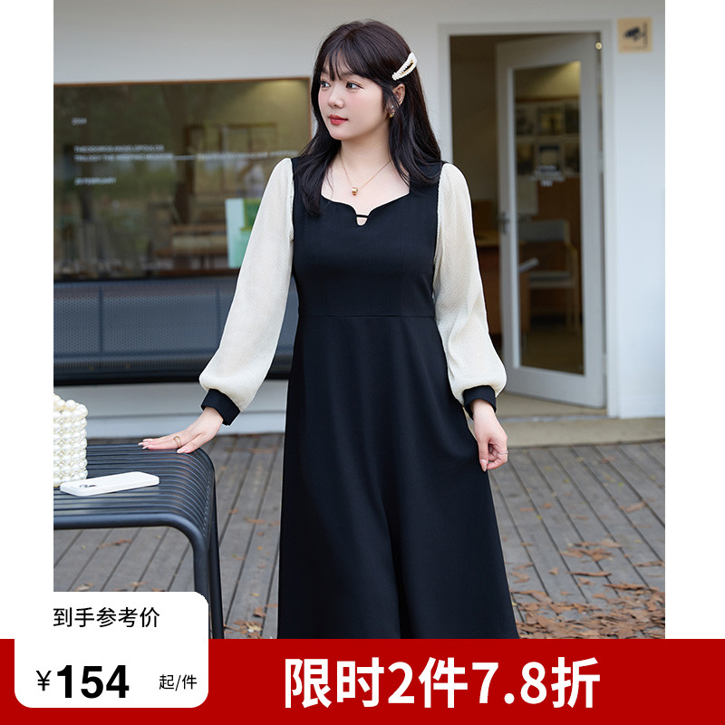 显瘦法式绮娑长款连衣裙