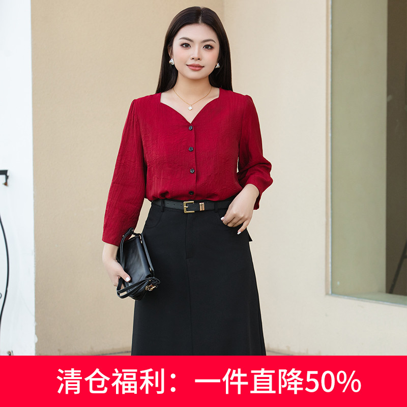 雪纺衬衫绮娑2024直筒