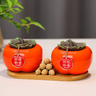 乔迁之喜客厅吉祥物摆件柿柿如意创意新居工艺摆设办公文化礼品新