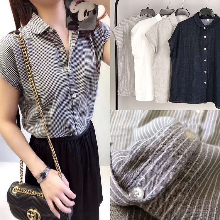 特婴儿棉无印夏季日系双层全棉纱彼得潘元宝领文艺短袖白色衬衫女,女装/女士精品,衬衫,淘宝优惠券,粉丝福利购,淘宝优惠卷