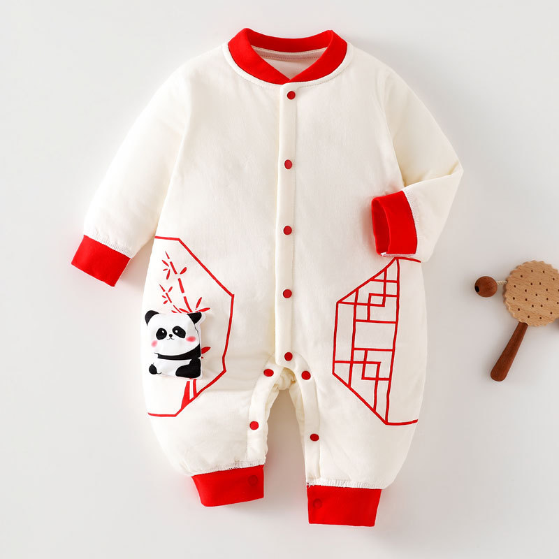 40g满月婴儿衣服连体衣宝宝薄棉