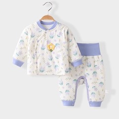 婴儿秋冬衣服分体套装新款外套棉服高腰男女宝宝婴幼儿外出服80克