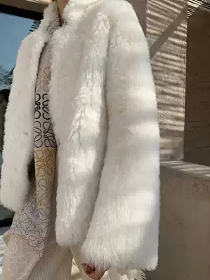 MARYME2021 winter new imported max sheepskin one-piece short lambskin loose fur coat female