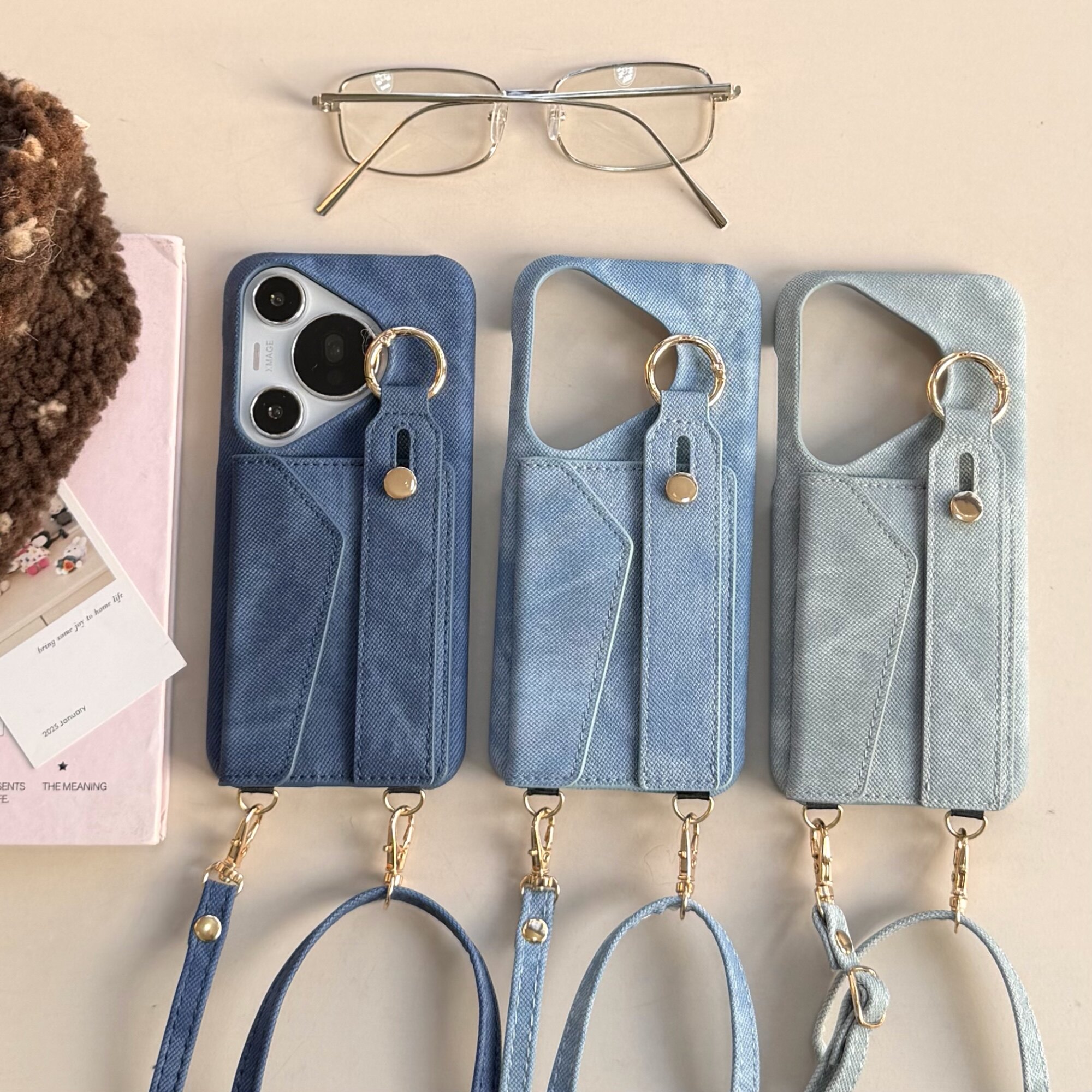 挂绳斜挎壳华为Pura70Pro手机壳适用Mate70Pro背带斜跨Mate60Pro零钱包Pura80Pro斜挎背包式Mate70天蓝Mate60