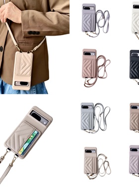 斜挎零钱包适用于谷歌pixel8手机壳pixel8pro带挂绳8a插卡Googlepixel7pro卡包谷歌pixel9pro挂绳手机壳7A