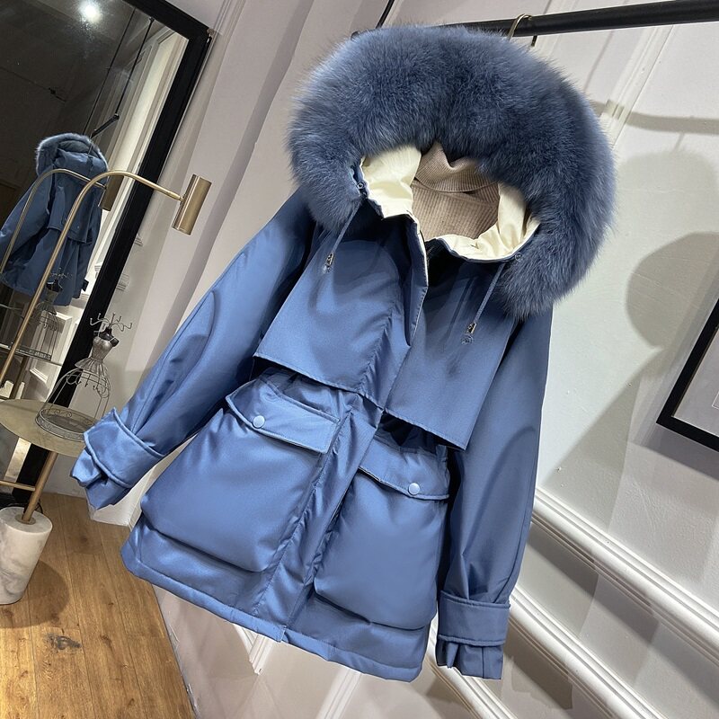 2020年新款大毛领小个子派克服羽绒服女短款宽松显瘦收腰冬款外套|ruв категории Женская одежда, куртка - от Buy2taobao.com для оказания профессиональной услуги покупки агента Taobao