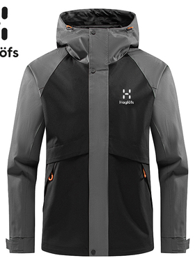 HAGLOFS火柴棍户外男女同款运动登山外套防风防水透气连帽冲锋衣