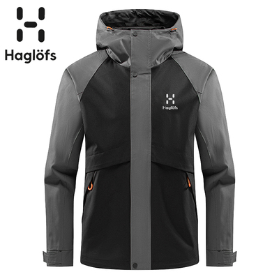 HAGLOFS火柴棍户外男女同款运动登山外套防风防水透气连帽冲锋衣