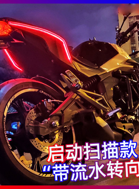 春风摩托车流水转向灯改装配件尾灯机车led流光灯条SR250NK400150