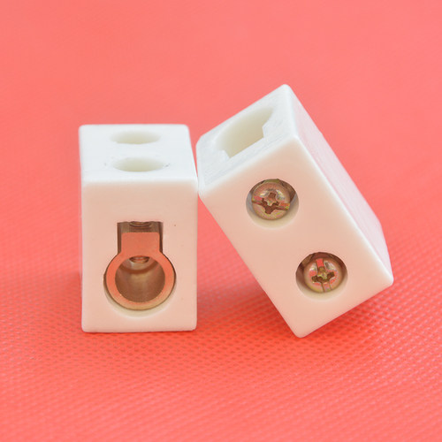 35A陶瓷接线端子一进一出 耐高温绝缘接线柱 特大二眼 电线连接器