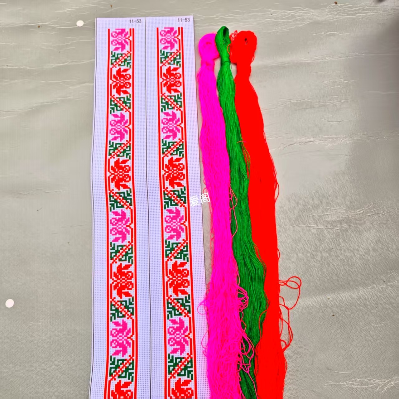 十字绣自己绣背带手85*8cm两根线绣配有针线剪刀精准印花细毛线绣