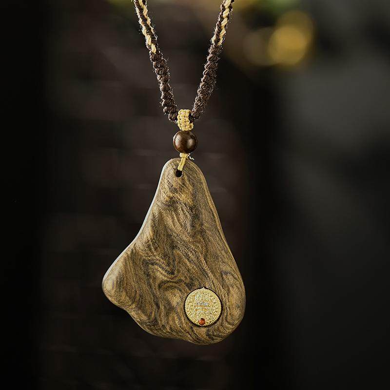 睿驰～寓意招财纳福 富贵满堂 复古木质吊坠饰品项链沉贵宝檀木链