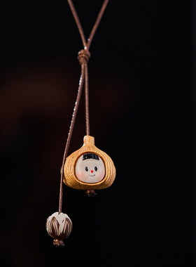 小蒜团~寓意胜算在握项链