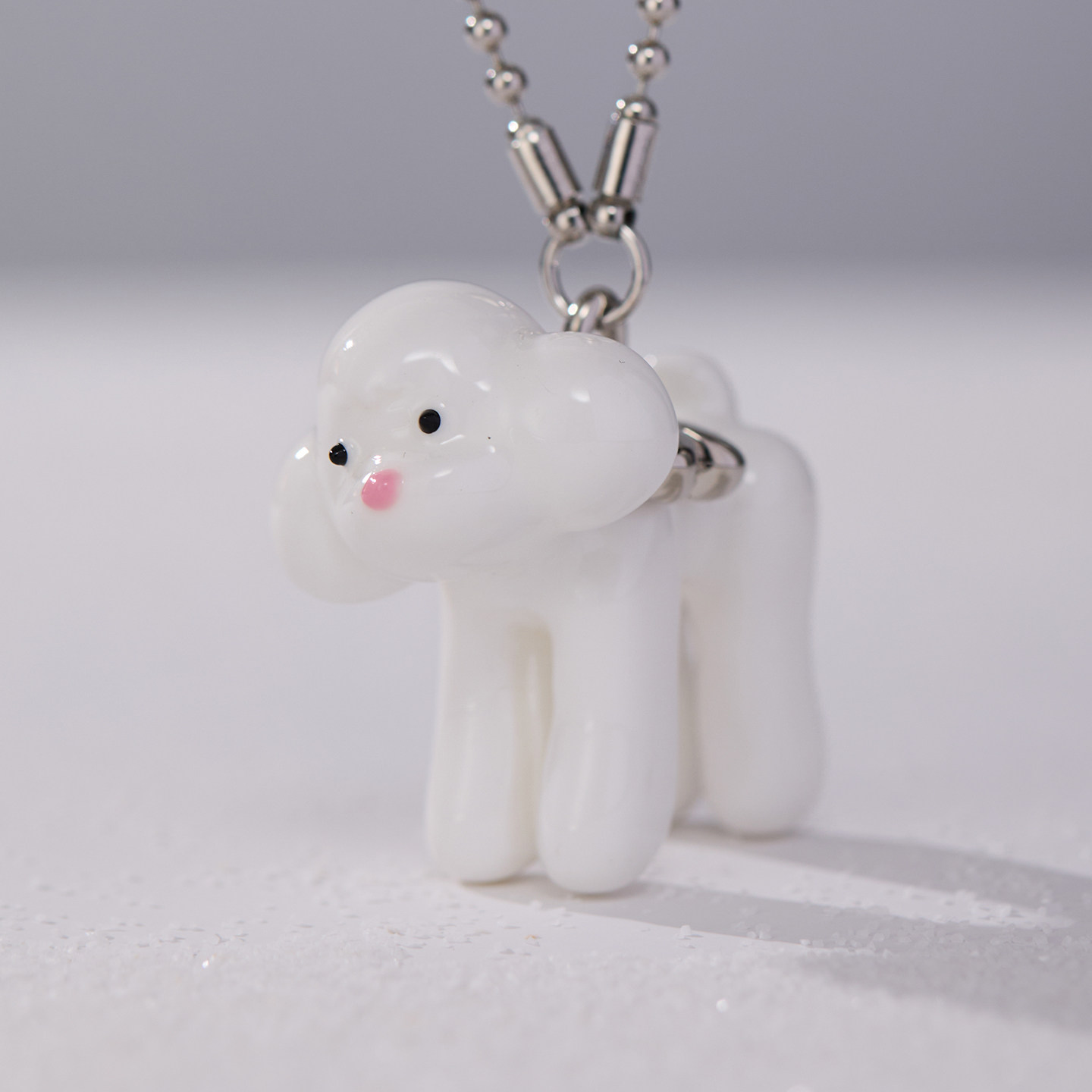 【旺财】法式可爱泰迪狗狗吊坠女简约甜酷风长款毛衣链休闲风项链