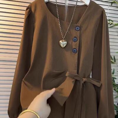 大码女装2025早春新款上衣女洋气减龄遮肚子显瘦胖妹妹胖mm衬衫