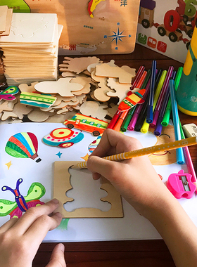 52pcs Kids Stencils and Drawing Art Set Travel Activity Kit