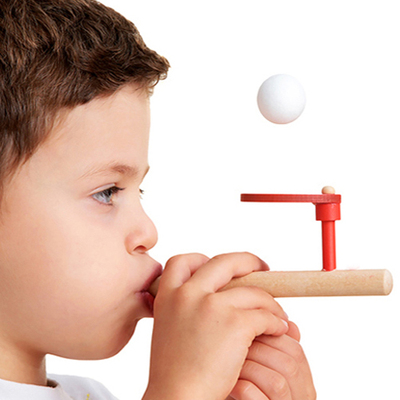 Wooden Floating Blow Pipe & Balls Blowing Toys by Generic