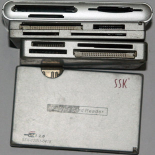 SM卡 SmartMedia卡读卡器直读薄片卡cf卡记忆棒多合一usb读卡器