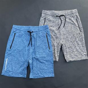 休闲运动五分裤男速干训练跑步宽松五分裤健身蓝球裤里层磨毛薄绒