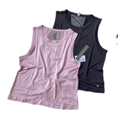 健身t恤后背扭结上衣网纱拼 宽松背心无袖 运动速干女大码 瑜伽罩衫