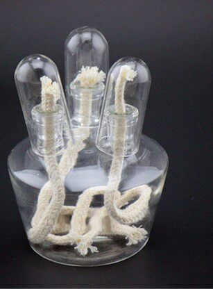 全玻璃三头酒精灯 150ml 化学加热实验器材 煮茶灯 纯手工打造