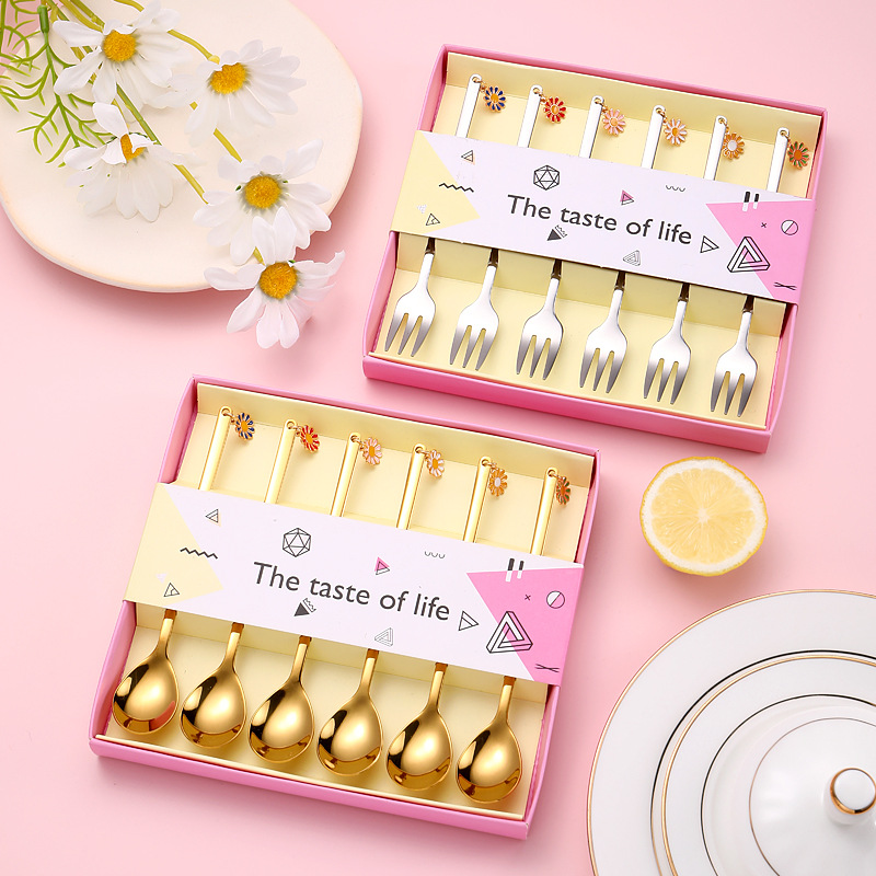 304不锈钢雏菊勺子高颜值水果