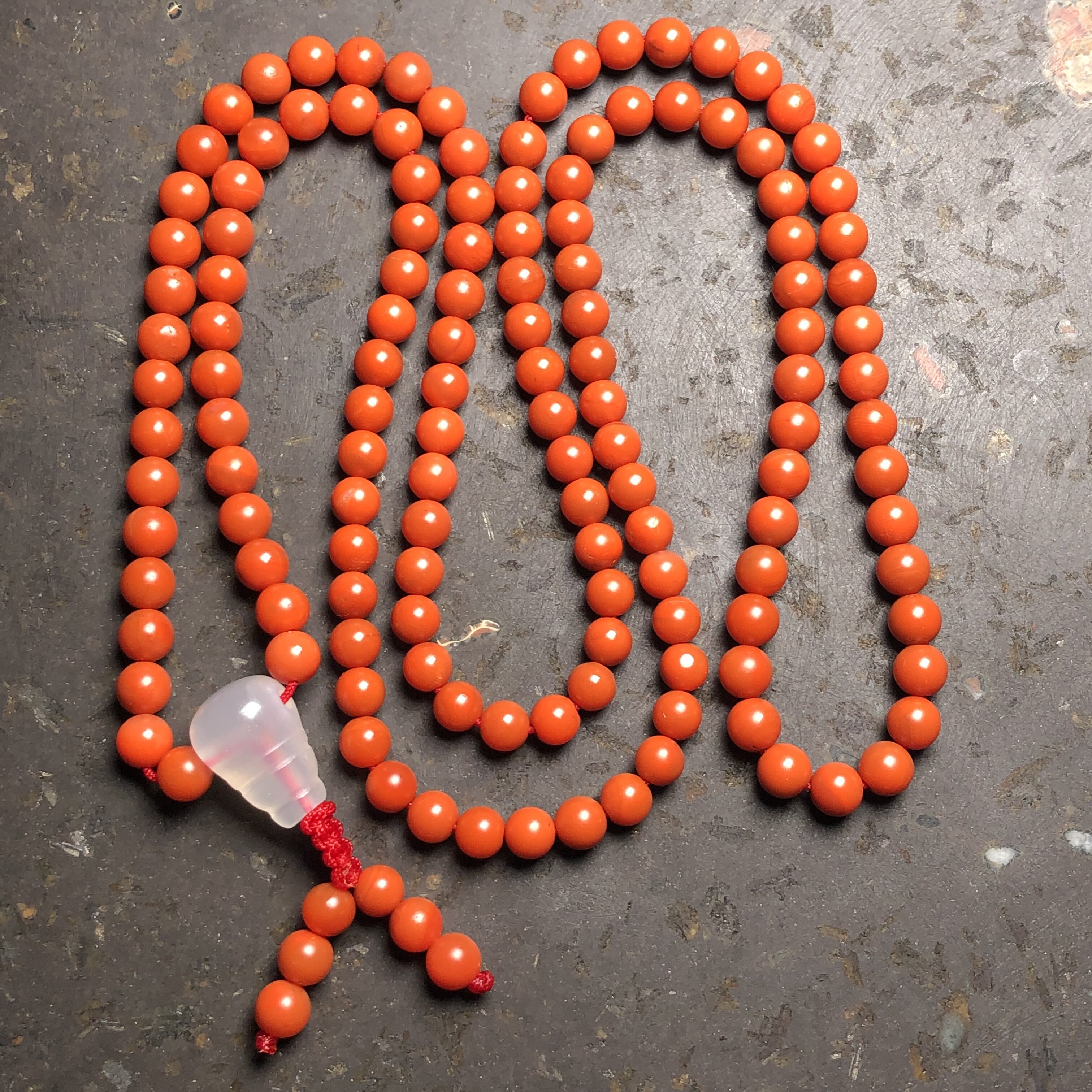 保山南红玛瑙天然原矿老南红柿子红满色满肉项链毛衣链5mm